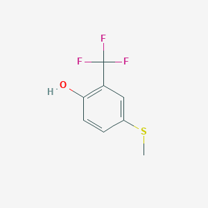 molecular formula C8H7F3OS B8033076 4-(Methylthio)-2-(trifluoromethyl)phenol 