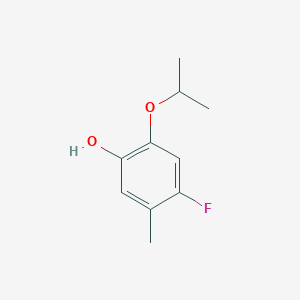 molecular formula C10H13FO2 B8033104 4-Fluoro-5-methyl-2-(propan-2-yloxy)phenol 