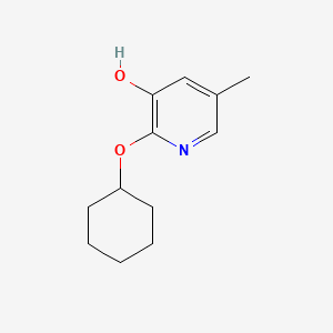 molecular formula C12H17NO2 B8033113 2-(Cyclohexyloxy)-5-methylpyridin-3-OL 
