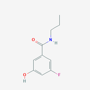 molecular formula C10H12FNO2 B8033121 3-Fluoro-5-hydroxy-N-propylbenzamide 