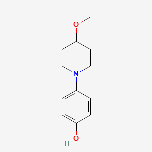 molecular formula C12H17NO2 B8033140 4-(4-Methoxypiperidin-1-YL)phenol 