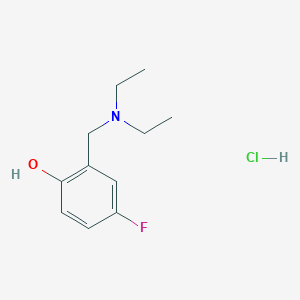 molecular formula C11H17ClFNO B8033143 2-[(Diethylamino)methyl]-4-fluorophenol hydrochloride 