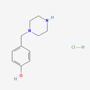 molecular formula C11H17ClN2O B8033149 1-(4-Hydroxybenzyl)piperazine hcl 