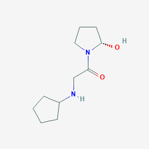molecular formula C11H20N2O2 B8033168 2-(cyclopentylamino)-1-[(2S)-2-hydroxypyrrolidin-1-yl]ethan-1-one CAS No. 1881275-77-9