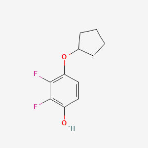 molecular formula C11H12F2O2 B8033182 4-(Cyclopentyloxy)-2,3-difluorophenol 