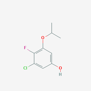 molecular formula C9H10ClFO2 B8033196 3-Chloro-4-fluoro-5-(propan-2-yloxy)phenol 