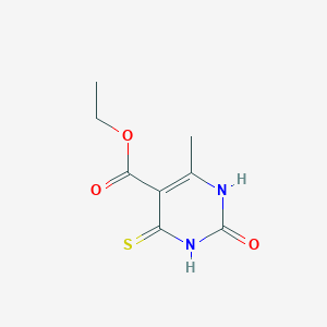 B080332 6-Methyl-2-oxo-4-thioxo-1,2,3,4-tetrahydro-pyrimidine-5-carboxylic acid ethyl ester CAS No. 13996-05-9