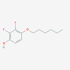 molecular formula C12H16F2O2 B8033203 2,3-Difluoro-4-(hexyloxy)phenol 