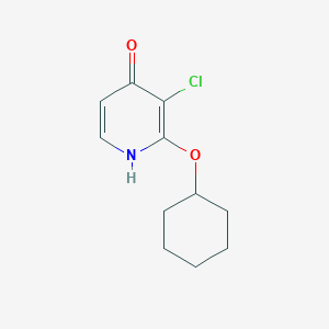 molecular formula C11H14ClNO2 B8033237 3-Chloro-2-(cyclohexyloxy)pyridin-4-OL 