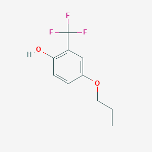 molecular formula C10H11F3O2 B8033272 4-Propoxy-2-(trifluoromethyl)phenol 