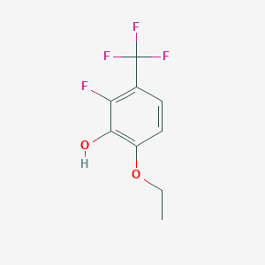 molecular formula C9H8F4O2 B8033279 6-Ethoxy-2-fluoro-3-(trifluoromethyl)phenol 