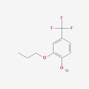 molecular formula C10H11F3O2 B8033310 2-Propoxy-4-(trifluoromethyl)phenol 