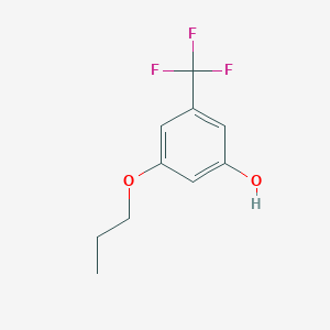 molecular formula C10H11F3O2 B8033314 3-Propoxy-5-(trifluoromethyl)phenol 