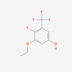 molecular formula C9H8F4O2 B8033326 3-Ethoxy-4-fluoro-5-(trifluoromethyl)phenol 