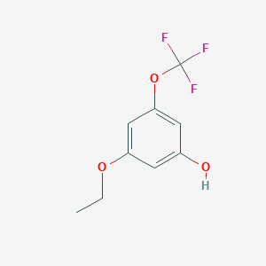 molecular formula C9H9F3O3 B8033333 3-Ethoxy-5-(trifluoromethoxy)phenol 