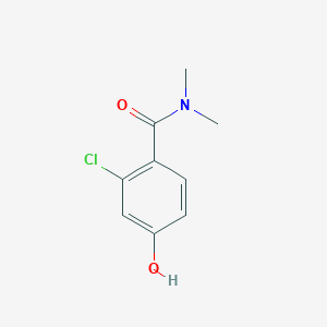 molecular formula C9H10ClNO2 B8033340 2-Chloro-4-hydroxy-N,N-dimethylbenzamide 
