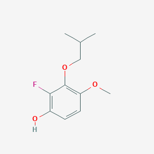molecular formula C11H15FO3 B8033341 2-Fluoro-4-methoxy-3-(2-methylpropoxy)phenol CAS No. 1881288-39-6