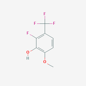 molecular formula C8H6F4O2 B8033366 2-Fluoro-6-methoxy-3-(trifluoromethyl)phenol 