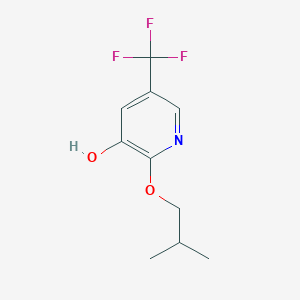 molecular formula C10H12F3NO2 B8033376 2-(2-Methylpropoxy)-5-(trifluoromethyl)pyridin-3-OL 