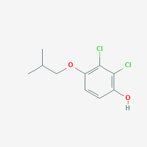 molecular formula C10H12Cl2O2 B8033386 2,3-Dichloro-4-(2-methylpropoxy)phenol 