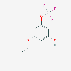 molecular formula C10H11F3O3 B8033409 3-Propoxy-5-(trifluoromethoxy)phenol 