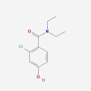 molecular formula C11H14ClNO2 B8033487 2-Chloro-N,N-diethyl-4-hydroxybenzamide 