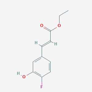 molecular formula C11H11FO3 B8033495 Ethyl (2E)-3-(4-fluoro-3-hydroxyphenyl)prop-2-enoate 