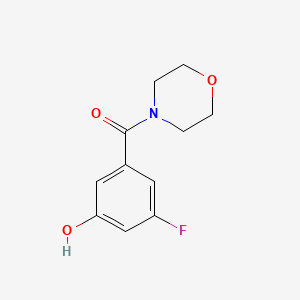 molecular formula C11H12FNO3 B8033508 3-Fluoro-5-[(morpholin-4-yl)carbonyl]phenol 