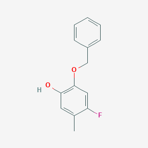 molecular formula C14H13FO2 B8033530 2-(Benzyloxy)-4-fluoro-5-methylphenol 