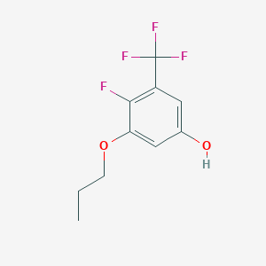 molecular formula C10H10F4O2 B8033538 4-Fluoro-3-propoxy-5-(trifluoromethyl)phenol 