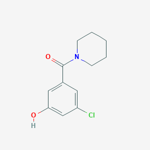 3-Chloro-5-[(piperidin-1-yl)carbonyl]phenol