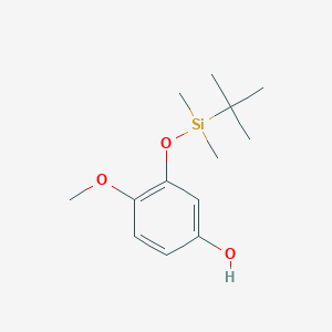 molecular formula C13H22O3Si B8033582 3-[(Tert-butyldimethylsilyl)oxy]-4-methoxyphenol 