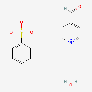 molecular formula C13H15NO5S B8033657 N-Methylpyridinium-4-carboxaldehyde benzenesulfonate hydrate 