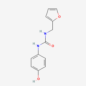 molecular formula C12H12N2O3 B8033717 3-(Furan-2-ylmethyl)-1-(4-hydroxyphenyl)urea 