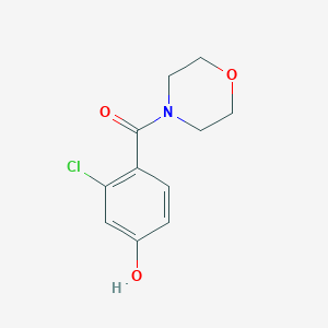 molecular formula C11H12ClNO3 B8033723 3-Chloro-4-[(morpholin-4-yl)carbonyl]phenol 