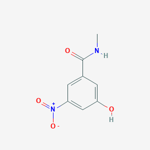 molecular formula C8H8N2O4 B8033741 Benzamide, 3-hydroxy-N-methyl-5-nitro- 
