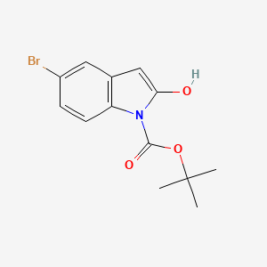 molecular formula C13H14BrNO3 B8033749 tert-butyl 5-bromo-2-hydroxy-1H-indole-1-carboxylate 