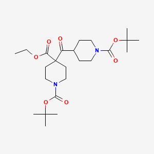 1-Tert-butyl 4-ethyl 4-(1-(tert-butoxycarbonyl)piperidine-4-carbonyl)piperidine-1,4-dicarboxylate