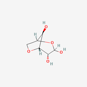 molecular formula C6H10O5 B8033801 (1S,4R,5R,8R)-2,6-dioxabicyclo[3.2.1]octane-3,4,8-triol 