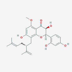 (2R,3S)-2-(2,4-Dihydroxyphenyl)-3,7-dihydroxy-5-methoxy-8-((R)-5-methyl-2-(prop-1-en-2-yl)hex-4-en-1-yl)chroman-4-one