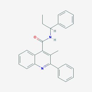 molecular formula C26H24N2O B8033930 3-Methyl-2-phenyl-quinoline-4-carboxylic acid (1-phenyl-propyl)-amide 