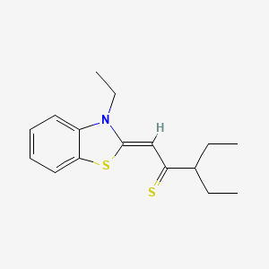 molecular formula C16H21NS2 B8033967 (1Z)-3-ethyl-1-(3-ethyl-1,3-benzothiazol-2(3H)-ylidene)pentane-2-thione 