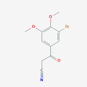 molecular formula C11H10BrNO3 B8033971 3-(3-Bromo-4,5-dimethoxyphenyl)-3-oxopropanenitrile CAS No. 1706435-21-3