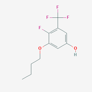 molecular formula C11H12F4O2 B8034001 3-Butoxy-4-fluoro-5-(trifluoromethyl)phenol 