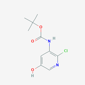 molecular formula C10H13ClN2O3 B8034039 Tert-butyl N-(2-chloro-5-hydroxypyridin-3-YL)carbamate 