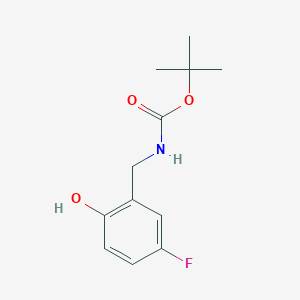molecular formula C12H16FNO3 B8034042 Tert-butyl N-[(5-fluoro-2-hydroxyphenyl)methyl]carbamate 