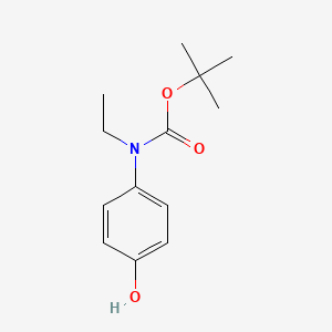 molecular formula C13H19NO3 B8034050 tert-butyl N-ethyl-N-(4-hydroxyphenyl)carbamate 