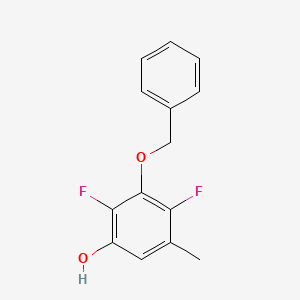 molecular formula C14H12F2O2 B8034069 3-(Benzyloxy)-2,4-difluoro-5-methylphenol 