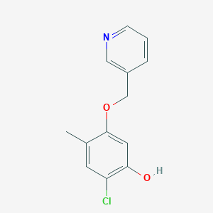 molecular formula C13H12ClNO2 B8034073 2-Chloro-4-methyl-5-(pyridin-3-ylmethoxy)phenol 