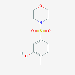molecular formula C11H15NO4S B8034082 2-Methyl-5-(morpholine-4-sulfonyl)phenol 